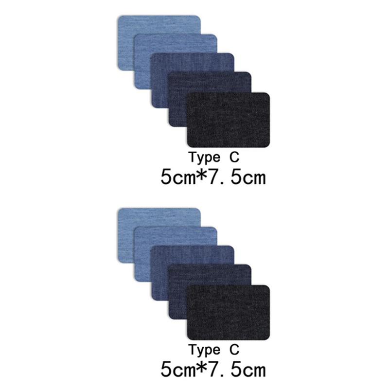 Denim Patches DIY Iron On Denim Elbow Patches Repair Pants For Jean Clothing Pants Badges Apparel Sewing Fabric NEW