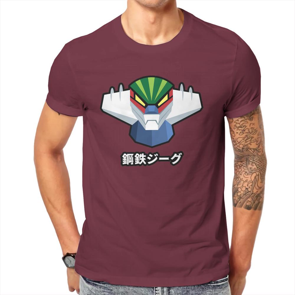 ZX Kotetsu Jeeg Robot Футболка Классический Панк Летний Хлопок Мужские Футболки Харадзюку Футболка с Круглым Вырезом