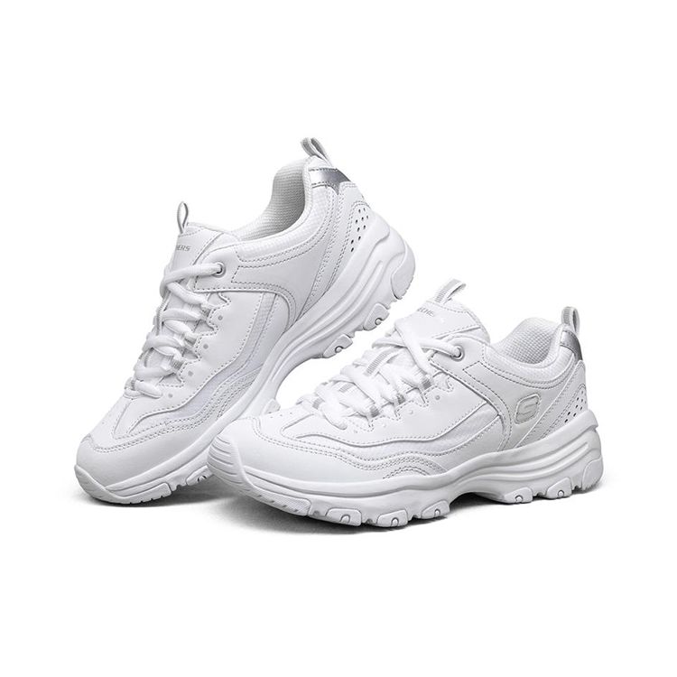 Skechers I-Conik Женские Белые Низкие Кроссовки в Стиле 'Dad Shoes' Классические Ретро Толстая Подошва Нескользящие Дышащие Легкие 88888250-WHT