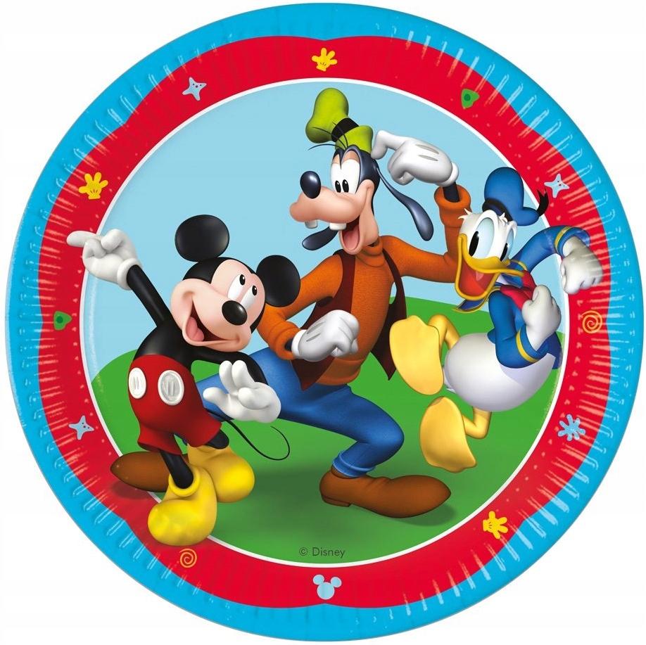 Talerzyki Myszka Mickey Urodziny 23Cm 8Szt.