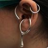 Geometric Ear Bone Clips for Women - Exaggerated Style, Cold Tone, No Piercing Needed