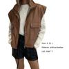 High Quality Side Drawstring Cool Stylish Women Fashion Faux Leather Motorcycle Vest For Dialy Wear Jacket