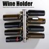 13 piece 8 Holes Wall Mounted Wine Rack Stainless Steel Wine Holder Rack  Household