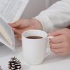 2 шт. Кофейная кружка из костяного фарфора 370 мл Керамическая чайная чашка Белые кофейные кружки для латте, чая, капучино, какао - Можно использовать в микроволновой печи