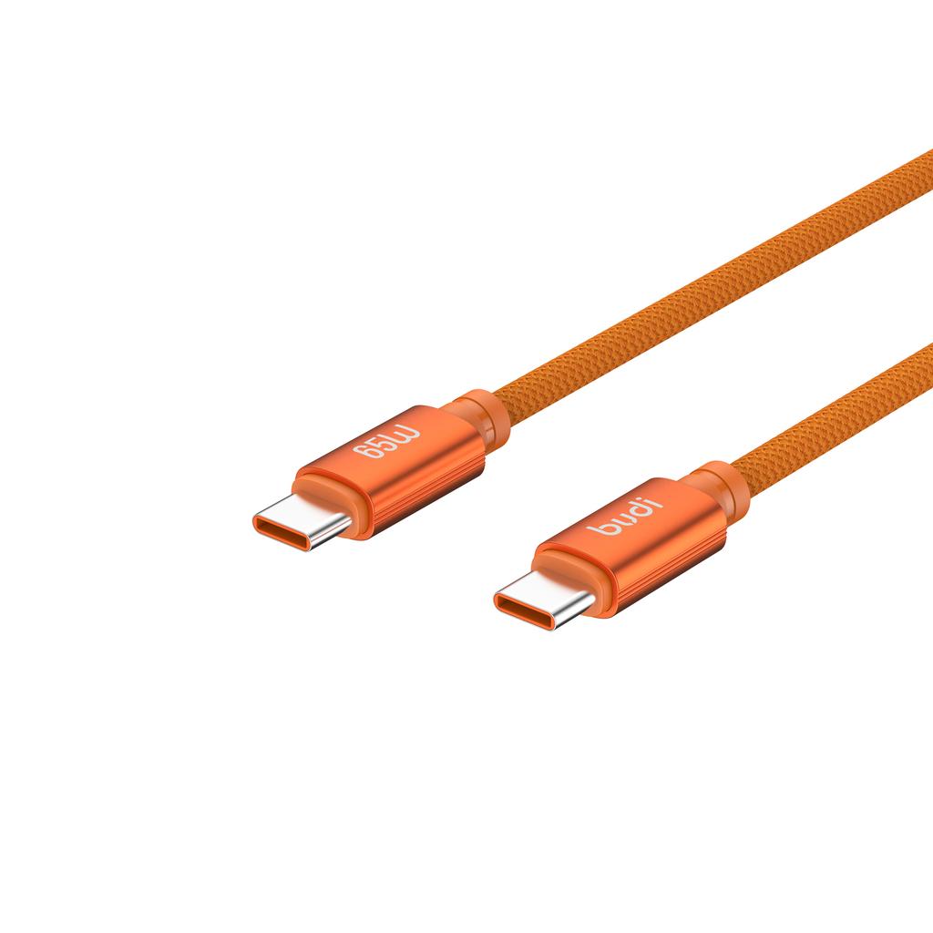 Budi 1.5m Pure Copper Core High Quality Durable Cb415 Nylon Braided 65w Charging 480 Mbps Transfer Data Type C Cable