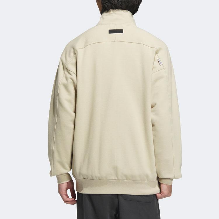 Adidas Сплошной цвет с воротником-стойкой и полной молнией, спортивная куртка, мужская верхняя одежда, лугово-коричневый IK3463