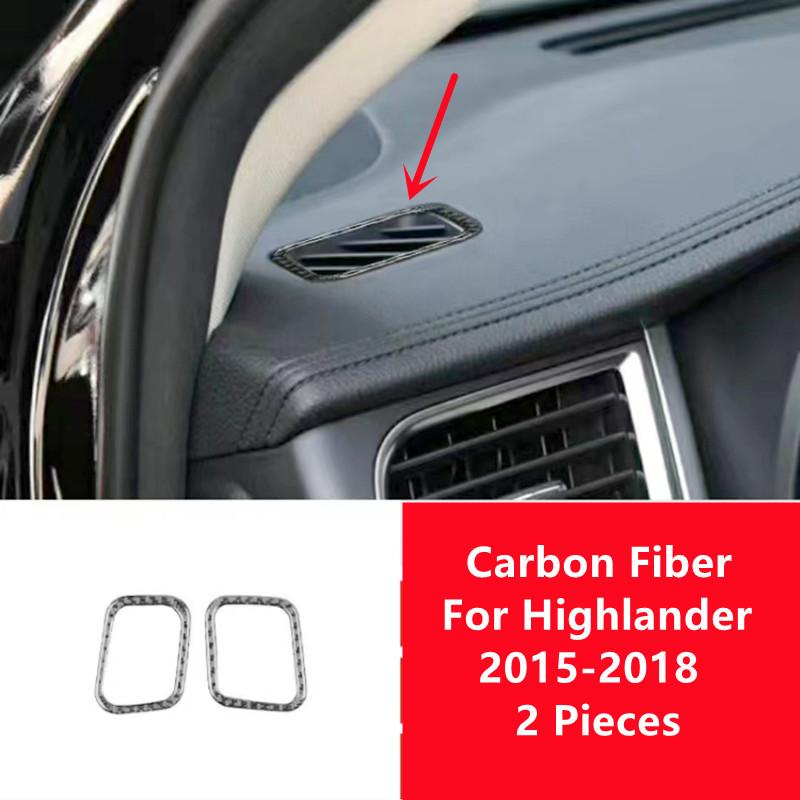 Приборная панель автомобиля, центральная консоль, кондиционер, вентиляционная крышка, накладка, полоски, наклейка для Toyota Highlander, Стайлинг автомобиля, интерьер