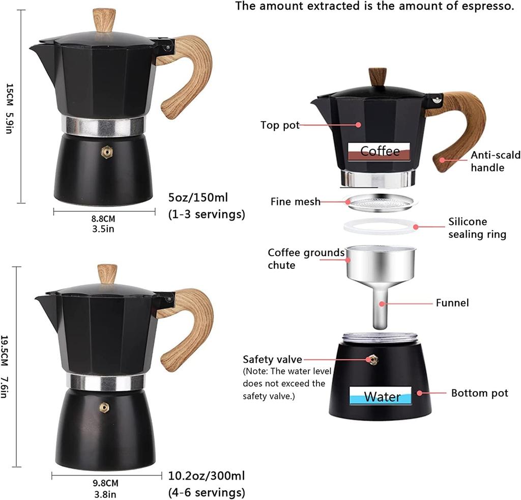 Горшок Мока, плита, эспрессо-машина, итальянская кофеварка, кофейник, алюминиевая плита, эспрессо-машина для кемпинга, ручная кубинская кофеварка