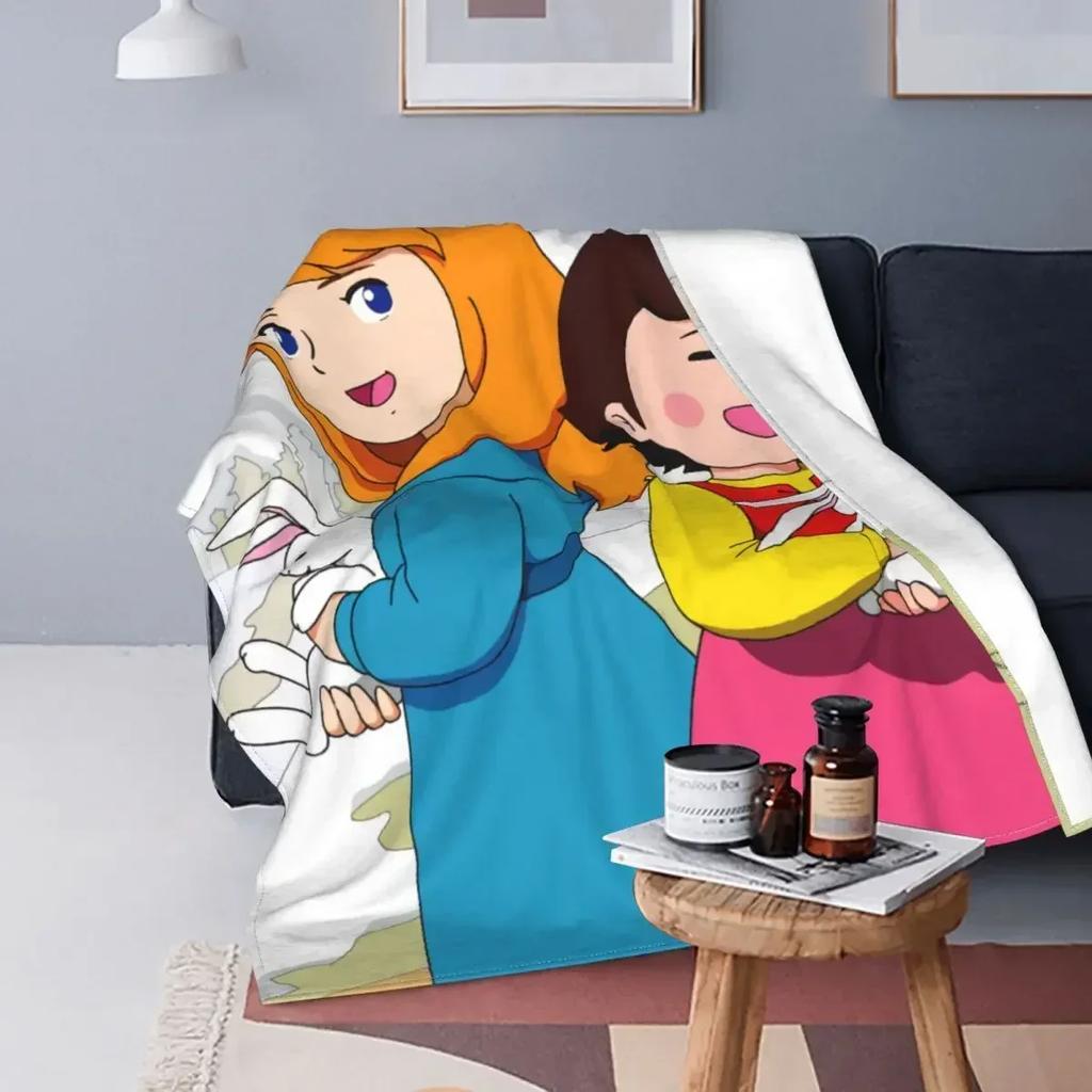 Heidi The Girl From The Alps Blanket Soft Fleece Autumn Warm Flannel Animc Comic Cartoon Throw Blankets for Sofa Bedding Quilt