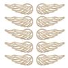 10Pcs/Bag 4 Styles DIY Angel Wings Wooden Chips Decorative Embellishments Crafts Scrapbook Hand-Made Graffiti Button Accessories