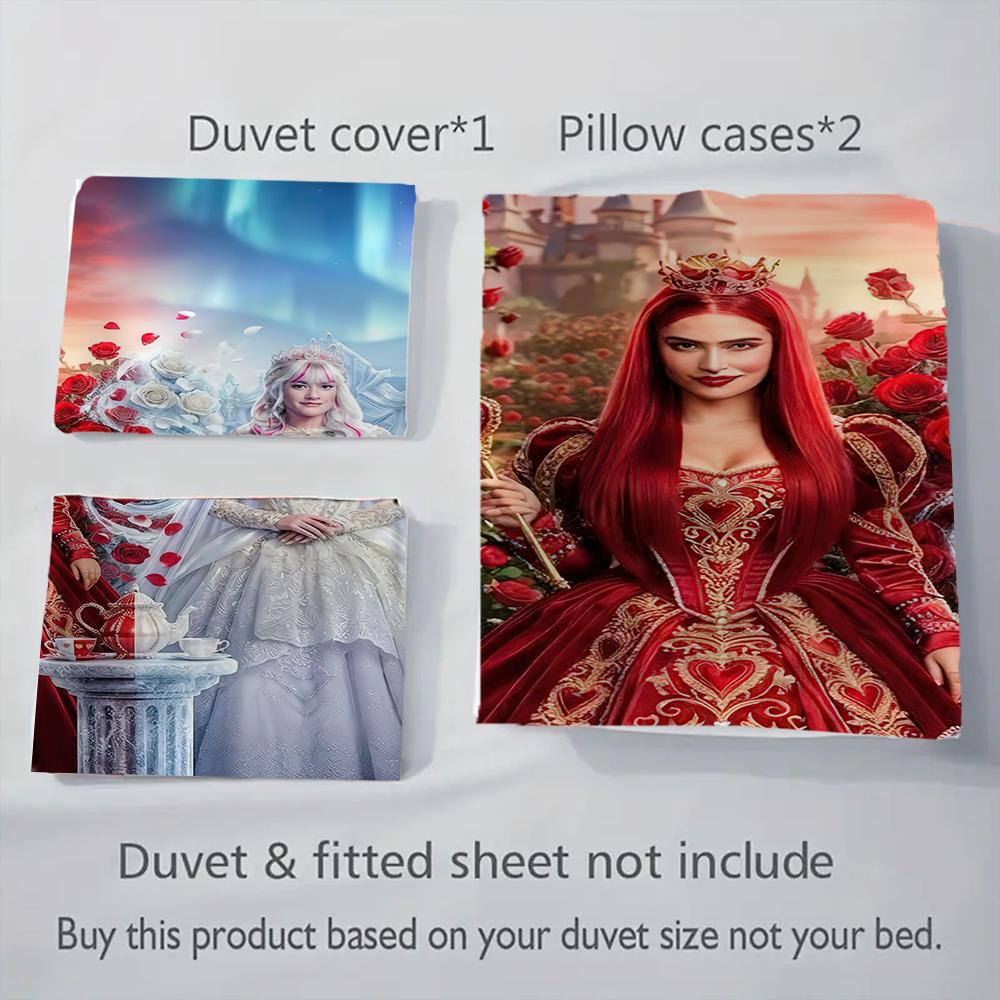 1PC Descendants pattern Bedding Quilt Set Quilt Cover Pillowcase Home Decoration Birthday Gift (1 * duvet cover + 2 * pillowcase, without core)