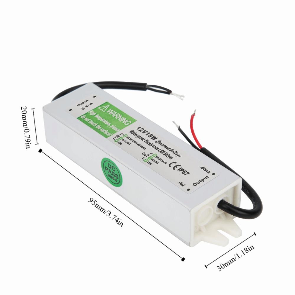 12V/24V DC LED Driver Transformer AC90-250V Input Lighting Transformer Outdoor Lighting