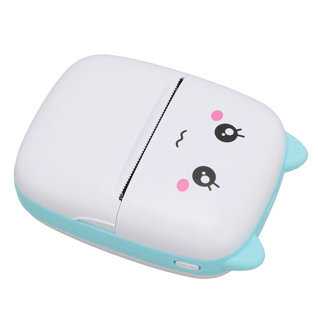 Mini Thermal Printer Portable Bluetooth Pocket Phone Printer for Students Wrong Questions Photos Blue