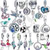 925 Silver Flamingo Peacock Owl Penguin Birds Cartoon Fashion Bead Fit Charms Bracelet Women DIY Jewelry