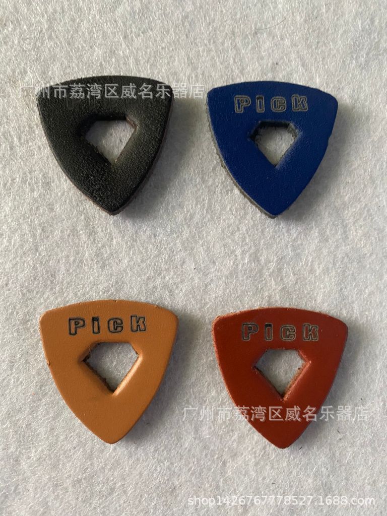 Натуральная кожаная медиатор для укулеле/гитары - Овечья кожа, Коровья кожа - Одиночный