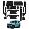 LANGBEAN Внутренние резиновые коврики для Suzuki Hustler, коврики в карманы дверей, защита от царапин и шума, комплект MR92S/MR52S, противоскользящие коврики, 19 штук (черный)