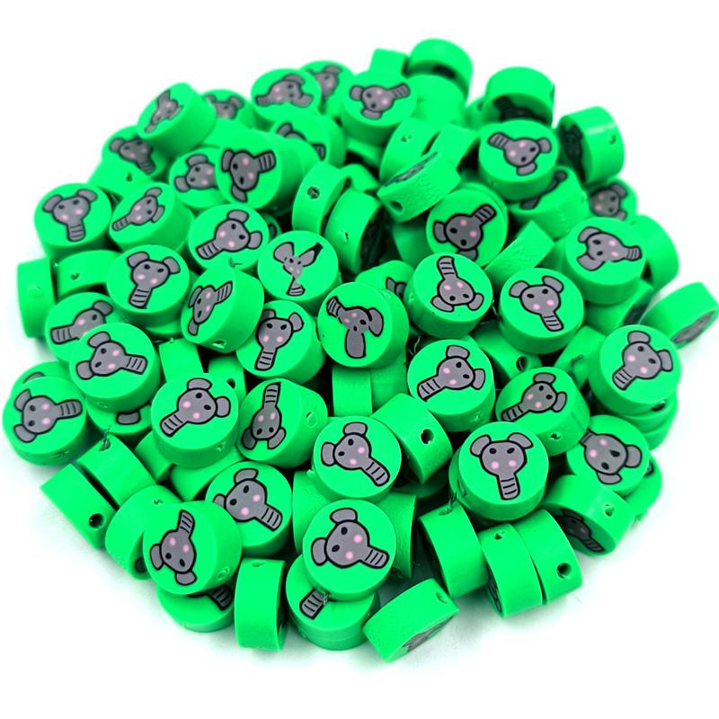 DIY для изготовления ювелирных изделий оптом 20 шт. мягкие глиняные свободные бусины кулон цветок слон сердце ожерелье браслет бусины