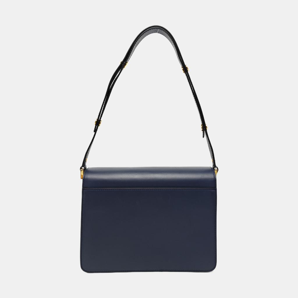 [Pre-Owned] Trunk Lock Design Calfskin Handheld Shoulder Bag - Very Good #1N4507P