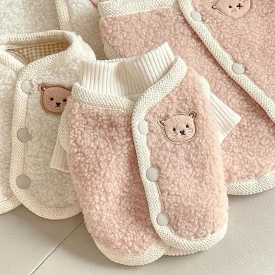 Зимняя одежда для собак, теплая куртка с милым медведем, толстовка для собак, одежда для маленьких и средних собак, куртка, французский бульдог, чихуахуа