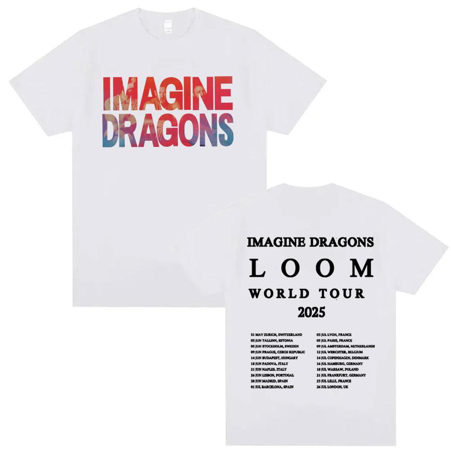 Imagine Dragons Band World Loom Tour 2026 New Hot Selling Mens Womens Casual Cotton Oversized Tshirt Street Wear