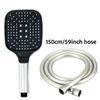 Large Panel Multi-Functional Handheld Shower Head Anti-Clogging Pressurized Shower Head with Spray Gun Multiple Adjustable Speed
