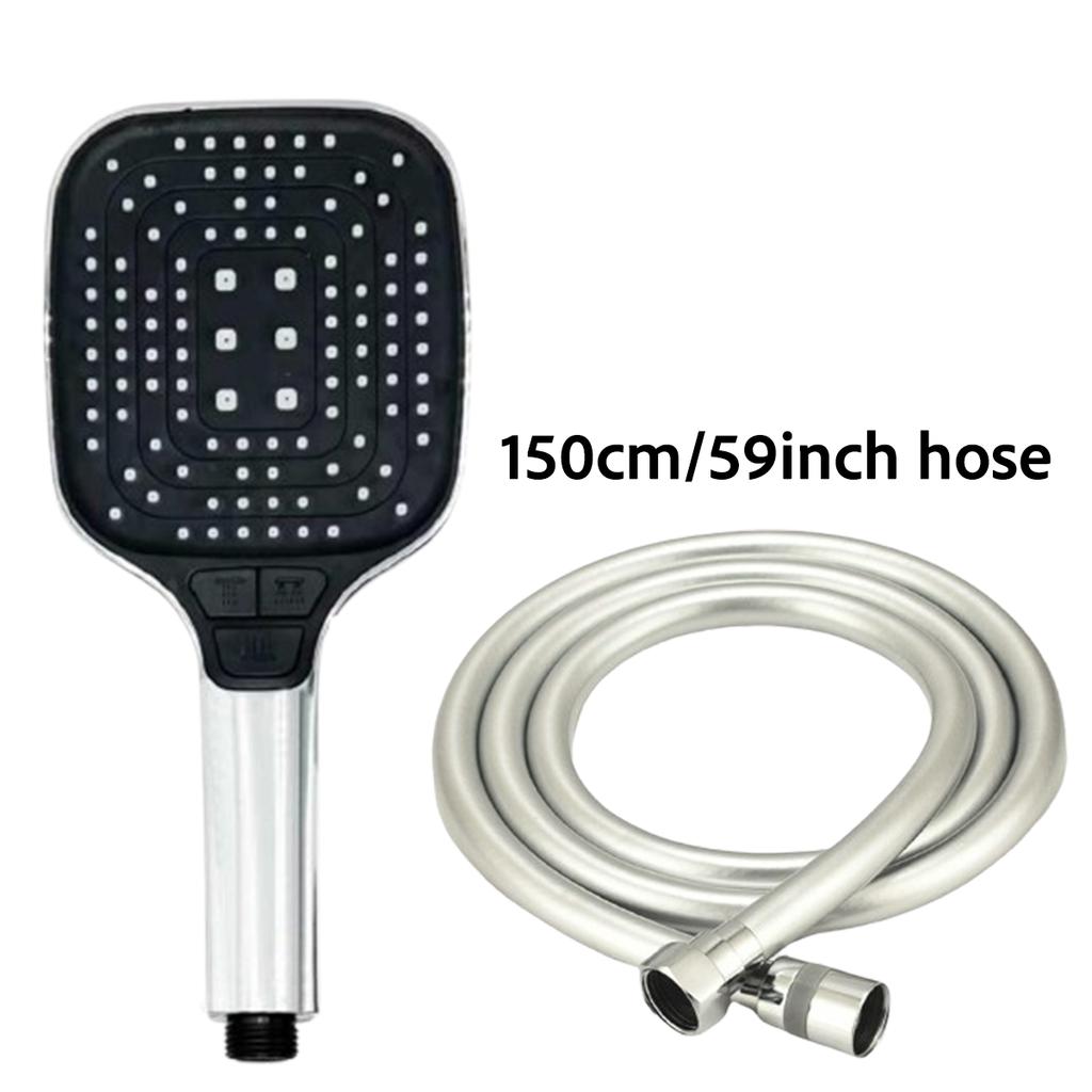 Large Panel Multi-Functional Handheld Shower Head Anti-Clogging Pressurized Shower Head with Spray Gun Multiple Adjustable Speed