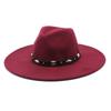 9.5Cm Big Brim Woolen Jazz Top Hat Women'S Fashion Casual Big Edge Felt Hat Men'S Jazz Hat