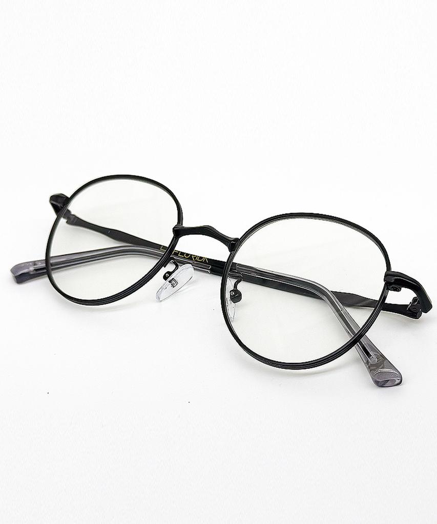 Металлические очки Lapeullolida Aero Black Blue с защитой от синего света