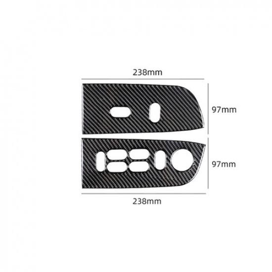 Carbon Fiber Interior Front Window Control Cover Trim For Ford F-150 FX4 2004-08