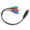 S Video 7 Pin Male to 3RCA Female Cable High Accuracy 7 Pin to AV Cable Sound Adapter Cable 0.9ft