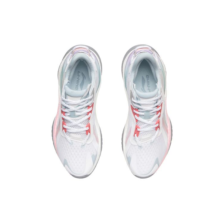 Li Ning Chao Yue 5 спортивные светоотражающие амортизирующие кроссовки с отскоком низкие женские кроссовки розовые белые AGLR046-3