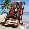 Custom Name Personalized Michael Jackson Print Beach Towel, for Trip Camping Beach Party Home Decor, Birthday Gift for Family & Friends