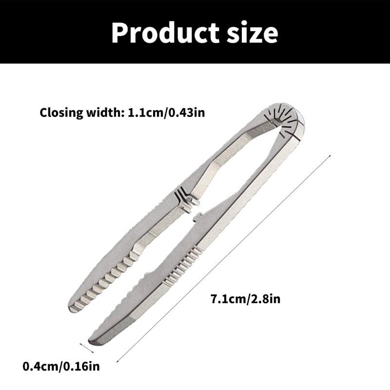 Camping Small Tweezer Titaniums Alloys Tweezer Outdoor Tool Pocket Maintenance Tool Survival Supplies Easy to Use
