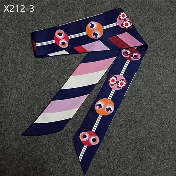 120cm Little monster Print Bag Scarf Women Silk Scarf Fashion Head Scarf Long Scarves Wraps Female Brand Foulard For Ladies