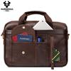 Мужской портфель из натуральной кожи, большая вместительная сумка для компьютера, спортивная сумка