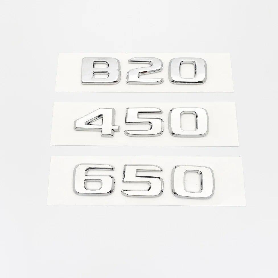 Для Mercedes Benz Brabus C W203 W204 W205 Coupe, значок на багажник автомобиля, логотип, наклейка с буквами B20 B30 D30 450 650, эмблема ABS, хром, серебро