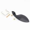 Dyed Black Wood Violin Chin Rest with Silver Chinrest Screw Cork Professional 4/4 Violin Parts