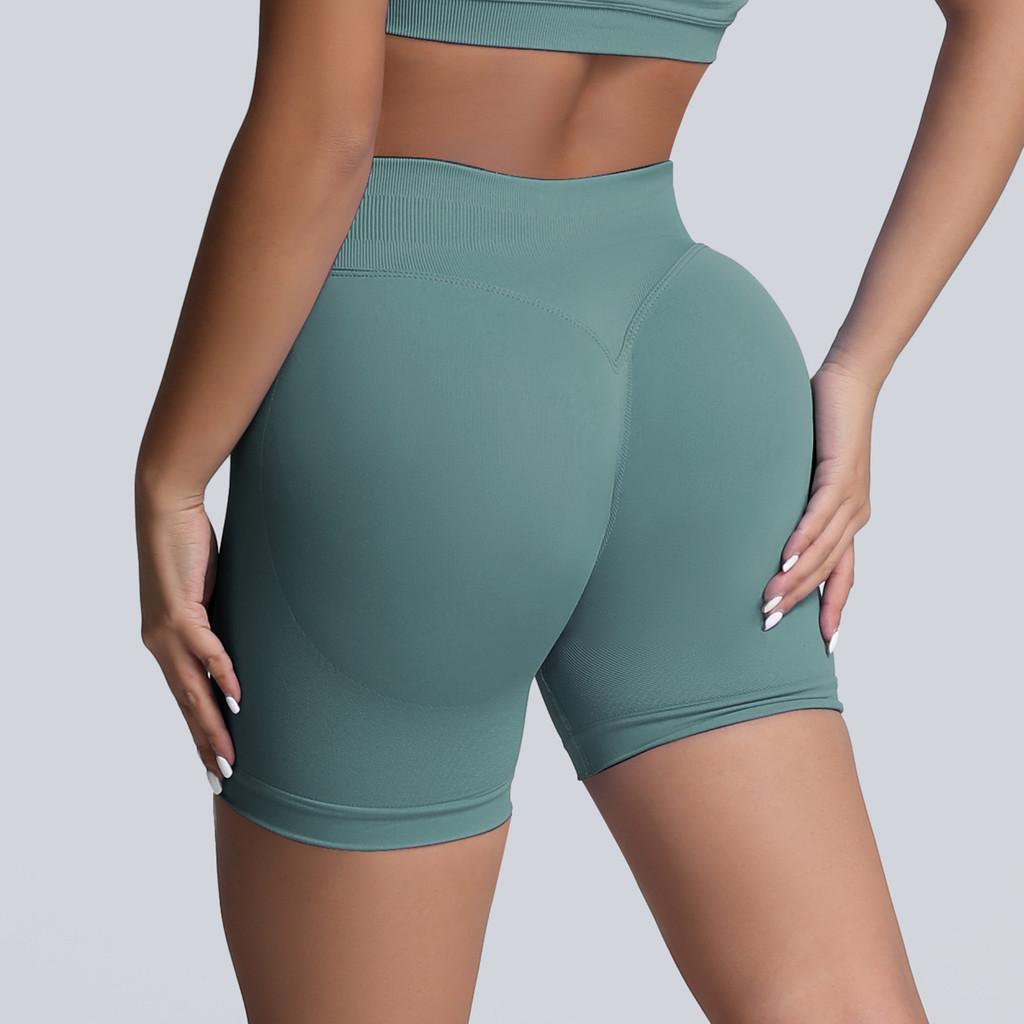 Seamless High Waist Yoga Shorts With Abdominal Compression For Women Fitness And Running