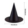 Halloween Witch Hat Hanging Witch Hat Adult Unisex Black Devil Hat Suitable for Party Costumes and Garden Porch Decorations