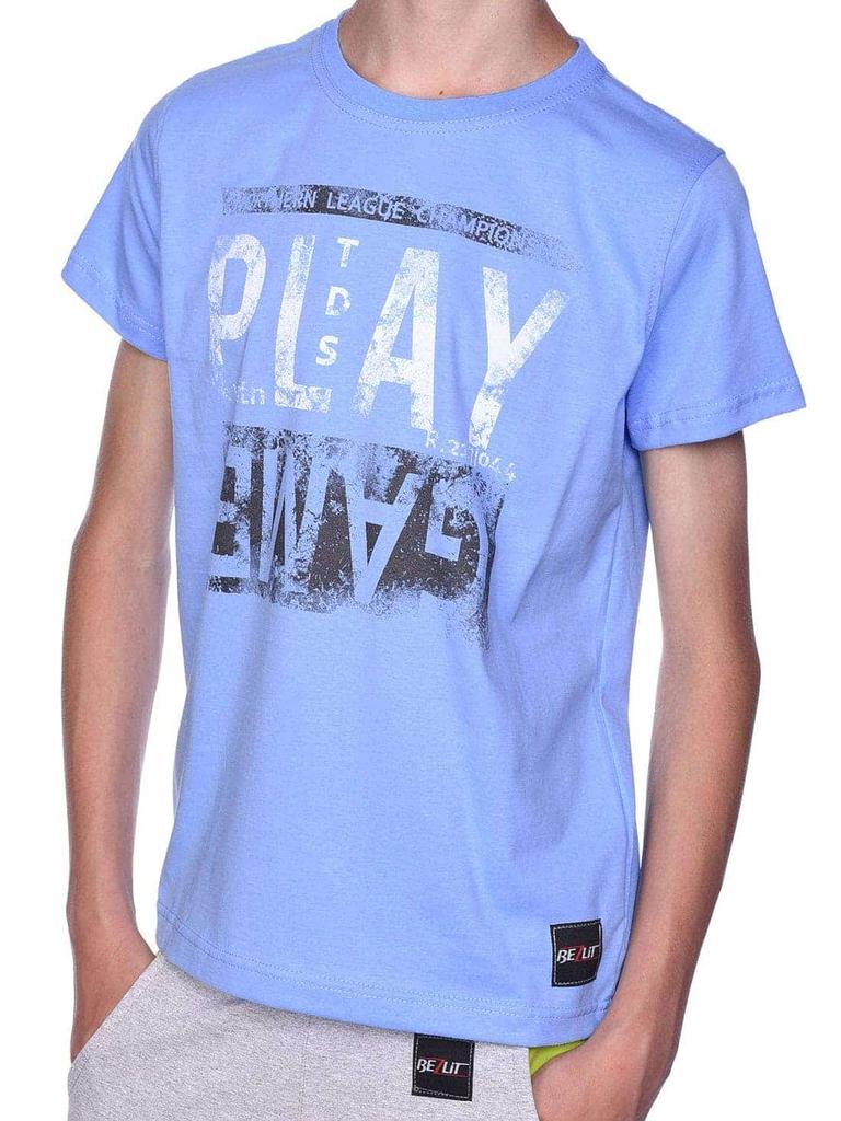 Футболка для мальчика с мотивным принтом в летних цветах