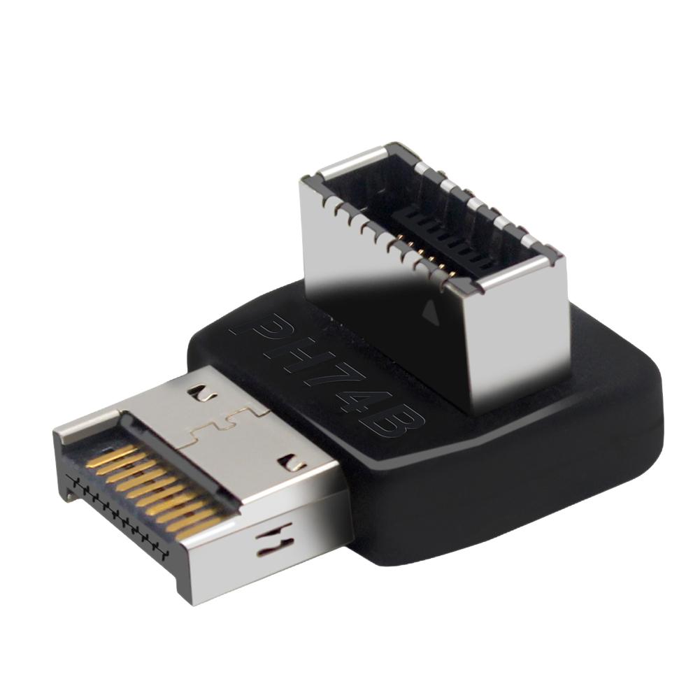 USB 3.1 Type E 90 Degree Converter Front USB C Header Adapter Vertical Type E Header Converter for PC Motherboard