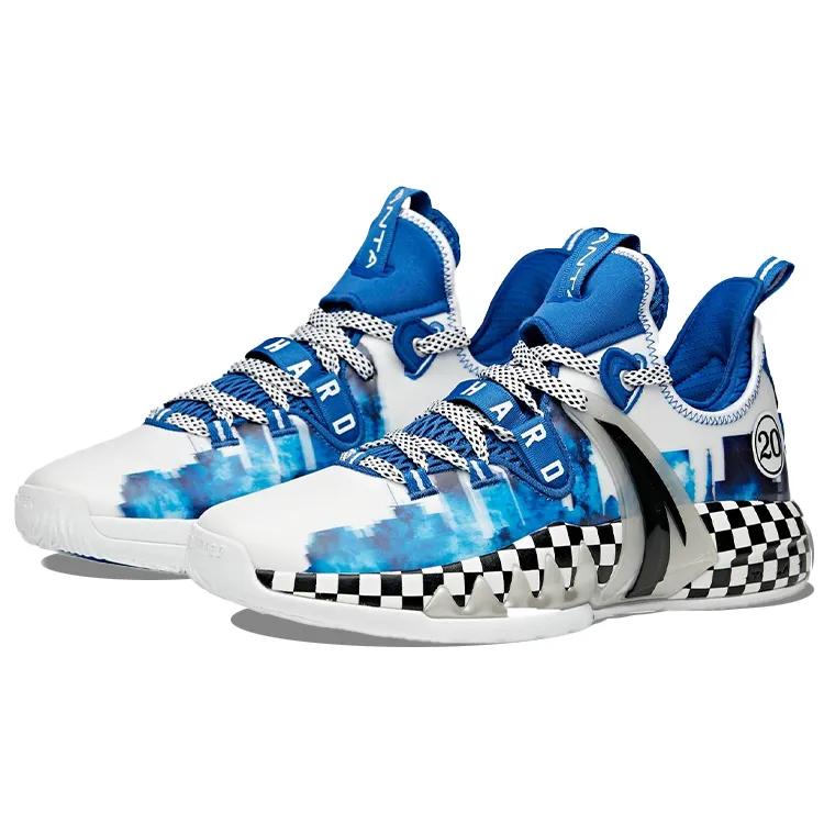 Anta GH2 Hayward Racing Low top Performance Basketball Shoes Men's White Blue (Unisex) Basketball Shoes 112111103 9