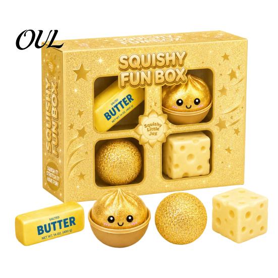 Anxiety Relief Toy 4/8/25Pcs Stress Squeeze Toy, Reduction Sensory Soft Stretchy Fidget Party Favors for Kids Adults TPR Ball