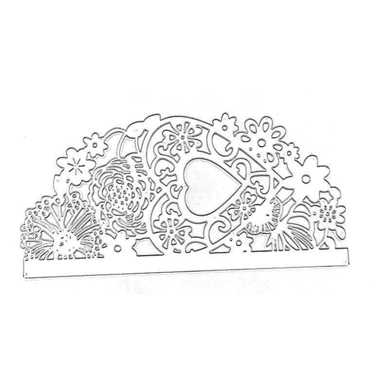 Кружевная карта любви, металлический трафарет, тиснение, вырубные штампы для Diy, скрапбукинг, бумажные штампы для тиснения карт, ремесленный декор