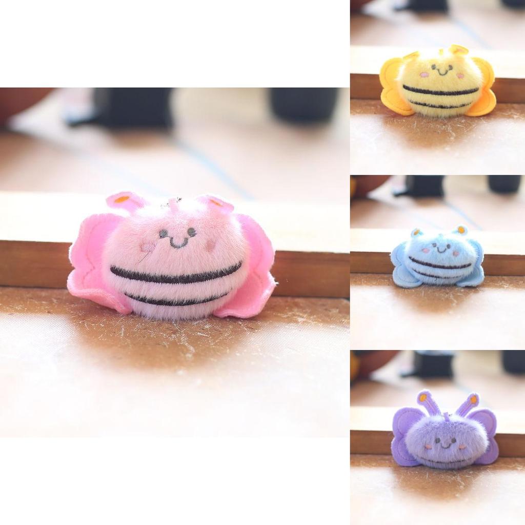 Милый мини-плюшевый брелок в виде пчелки, мягкая игрушка с ПП-хлопком для детей, украшение для сумки