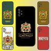Чехол для паспорта и телефона с флагом Марокко для Samsung Galaxy A13, A21s, A22, A31, A32, A52, A53, A71, A80, A91, мягкий черный корпус