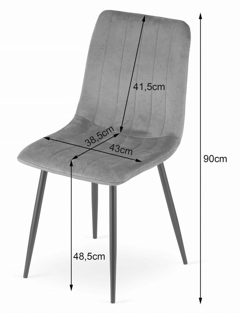 LAVA chair - black velvet x 1