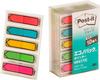 Пленочные липкие заметки 44 x 12 мм 20 листов x 5 цветов x 10 штук 6841NE Post-it