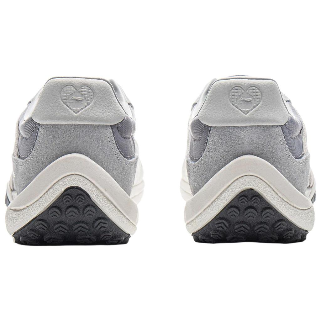 Li-Ning Heart Flow Модные Удобные Универсальные Амортизирующие Отскок Низкие Повседневные Кроссовки Унисекс Повседневные Кроссовки Серо-Белые AGLV096-3