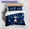 Tottenham Hotspur Pattern Printed 3PCS Bedding Set Soft Skin-Friendly Washable Duvet Cover & Pillowcases Set All Season Bedroom
